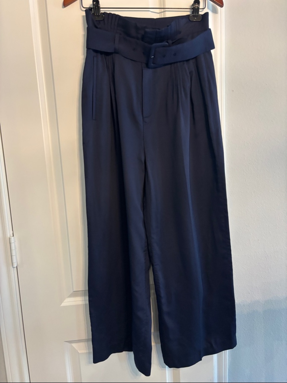 Ted Baker Navy Wide-Leg Women's Ankle Pants - size 2 - Picture 2 of 10